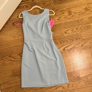 Betsey Johnson Womens Cross-Back Knee-Length Cocktail Dress, Aqua NWT